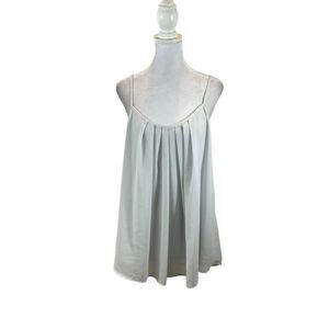 Ladies Lotusmile Pleat Scoop Neck Tank‎ Light Blue Size XXL